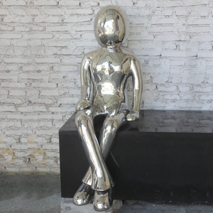 Oro di colore inglese parole uomo astratta moderna scultura in acciaio inox - Product Image 6