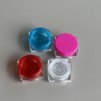 Pots en plastique colorés pour crème de voyage, contenants cosmétiques rechargeables avec couvercles