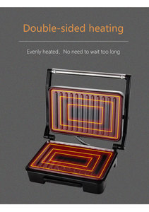 Commercial Indoor <strong>Electric</strong> Panini <strong>Grill</strong> Smokeless <strong>BBQ</strong> Barbecue Press Contact Sandwich Griddles Custom Non-Stick Hotels <strong>Outdoors</strong> - Product Image 2