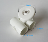 Buse de bain à remous portable SP-4453D en plastique blanc 32x32mm (1"x1") pour spa et hydro-massage