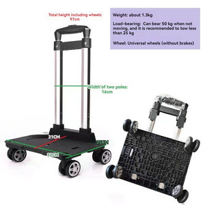 JX Venta al por mayor Carro telescópico plegable con mochila Mochila Asa de equipaje Bolsa de viaje y de compras - Product Image 5