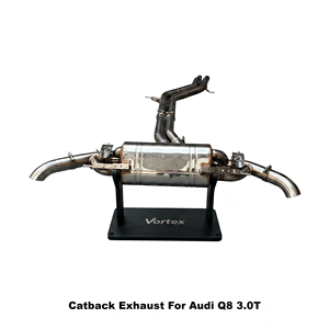 ระบบท่อไอเสียสแตนเลสแบบ Catback ยี่ห้อ Vortex Racing พร้อมวาล์ว สำหรับ Audi Q8 3.0T ปี 2019-2024 รุ่นปรับแต่งสำหรับสนามแข่ง - Product Image 1