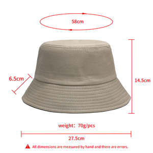 Custom Print Logo Embroidery Blank Men Women <strong>Bucket</strong> <strong>Hat</strong> Wholesale Cotton Plain Wide Brim Fisherman Cap For Advertising Gifts - Product Image 2