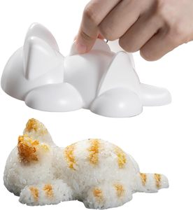 Moule à onigiri en forme de chat mignon, en plastique alimentaire, idéal pour les boulettes de riz, la préparation de musubi et de nigiri <span class=keywords><strong>sushi</strong></span> pour les enfants - Product Image 1