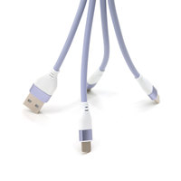 Porte-clés à chargement rapide 3 en 1 personnalisé, câble de chargeur USB, article cadeau promotionnel pour événements