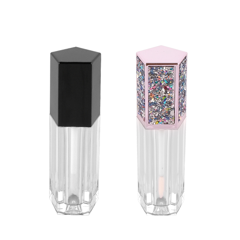 Factory Supply luxury 4ml clear empty plastic custom lip gloss tube with wands luxury lip gloss tubes