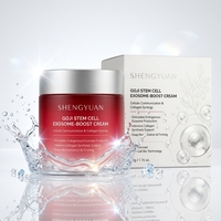 Crème Visage Luxe aux Exosomes de Cellules Souches de Goji Fermentées, Formule Hydratante et Raffermissante au Collagène, Soin de la Peau, Marque Privée OEM