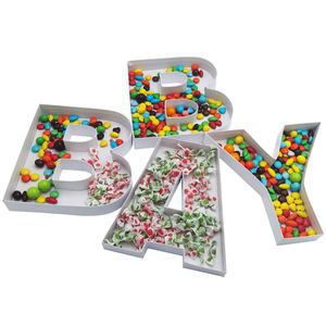 ลูกอมเยลลี่บีนรสหวาน กล่องช็อกโกแลต ของขวัญสำหรับเด็ก ของชำร่วยงานเลี้ยงฉลองทารก กล่องกระดาษแข็งใส่ของได้ รูปตัวอักษร สำหรับเด็กผู้ชาย - Product Image 4