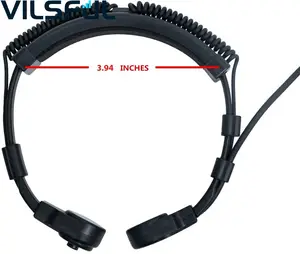 Auriculares de tubo acústico con micrófono de garganta táctico y PTT de dedo para XPR3300 XIRP6600 MTP3150 walkie talkie, 1 unidad