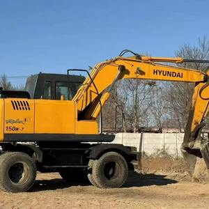 Excavateur sur pneus Hyundai 150W-7 d'occasion de 6 à 21 tonnes, original, d'occasion, avec composants centraux, roulement de pompe à engrenages pour moteur - Product Image 2