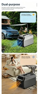 <span class=keywords><strong>Climatiseur</strong></span> portable 2 en 1, refroidissement et chauffage, unité de climatisation extérieure sans installation pour le camping, le camping-car, la voiture, la maison, le bureau - Product Image 4