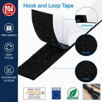 Rouleau de bande auto-agrippante élastique et adhésive, fixation en tissu souple double face pour montage mural et travaux manuels