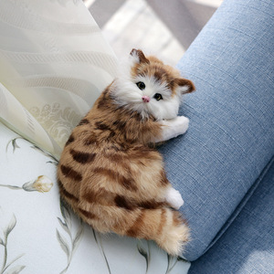 Búp Bê Mèo Con Màu Trắng Và Cam Đáng Yêu Đồ Chơi Thú Nhồi Bông Trông Giống Thật Quà Tặng Cho Trẻ Em Động Vật - Product Image 3