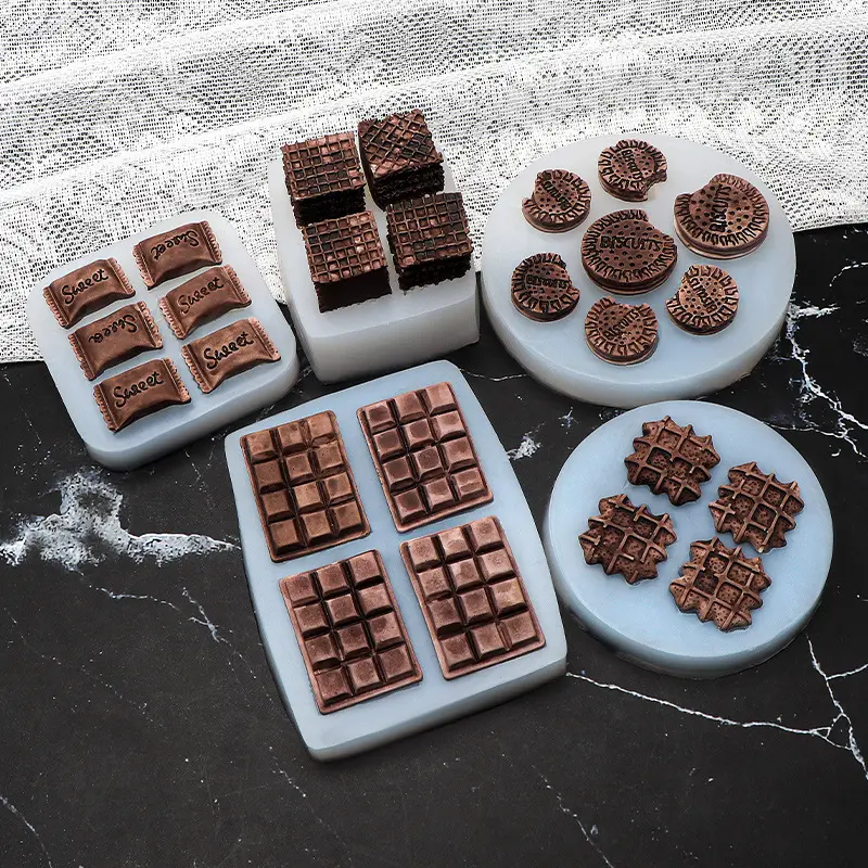 Moule de décoration de gâteau en silicone antiadhésif pour la fabrication de chocolat Fondant Moules en silicone sans BPA pour gaufres et biscuits