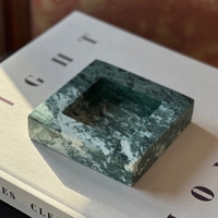 Plateau carré moderne en marbre travertin naturel écologique de la marque Stonekocc, à un seul niveau, pour le rangement de bijoux, pour la salle de bain, utilisation sur le bureau