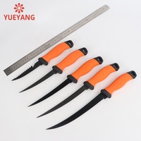 Couteau à filet de pêche antidérapant YUEYANG avec gaine de protection pour désossage et filetage de poissons d'eau douce et d'eau salée