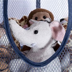 New Hanging Mesh Storage <b>Basket</b> <b>Foldable</b> Space Saving Toy Organizer with Hooks for Kids Room Bathroom Wall Balcony Wardrobe - Product Image 1