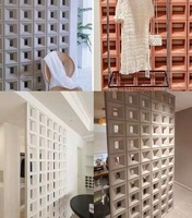 Briques creuses en polyuréthane, 100% matériaux neufs, légères, populaires, en mousse PU, 18 grilles, construction d'écran, intérieur et extérieur