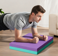 CampTeck U7339 Balance TPE Schaumstoffmatte Leichtgewichtig Rutschfest Stabilität Kraft Yoga Unterstützung Kerntraining Blau L 40 33 5 cm