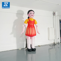 Poupée de mascotte de fille gonflable personnalisée Personnages de dessins animés gonflables Sculpture de décoration publicitaire