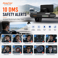 AlwayCare 4G AI Dash Cam dengan GPS Kartu SIM ADAS DMS Deteksi Kelelahan Pengemudi 1080P Penglihatan Malam Manajemen Armada Komersial