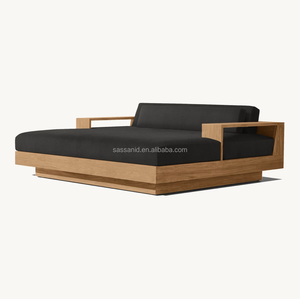 Ensembles de mobilier de jardin <span class=keywords><strong>d</strong></span>'extérieur Sassanid, mobilier <span class=keywords><strong>d</strong></span>'extérieur de luxe pour hôtel, chaise longue double en teck de Cap-Vert - Product Image 3