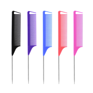 Masterlee Custom Plastic Antistatic Comb Heat Resistant Rat Tail Detangling Hair Brush Combs