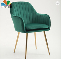 Meilleures chaises modernes de salle à manger d'accent de cuisine de velours de fauteuil de meubles de conception de luxe pour la table à manger