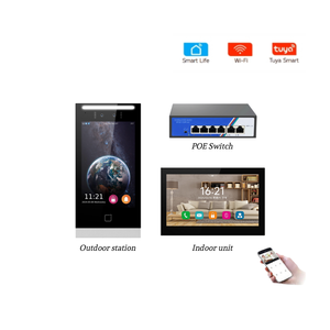 Interphone vidéo intelligent Hiwink 8 pouces pour plusieurs appartements avec reconnaissance faciale, contrôle d'accès NFC, déverrouillage à distance via l'application Tuya - Product Image 4