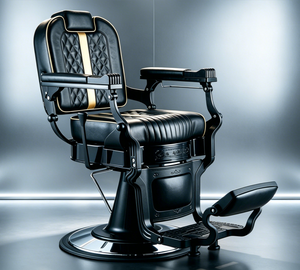 Luxury Vintage Gold Stitching PU Leather Reclining Hydraulic Shaving Hair Cutting Salon Barber Chairs - Product Image 6