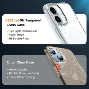 Coque de téléphone portable hybride transparente antichoc, coque de protection hybride pour téléphone portable, coque de téléphone en PC TPU pour iPhone 16 Pro - Product Image 4