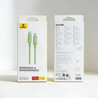 Boîte d'emballage personnalisée pour câble de charge rapide USB TYPE C MIRCO, boîte pliante en papier pour câble de charge rapide