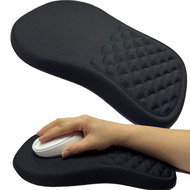 Cross-border Big Slope Wrist Guard Mouse Pad Memory Foam Soft Massage Dirt-Resistant Non-Slip PU Material Office Gaming Keyboard