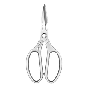 Tijeras de cocina de acero inoxidable con mango de aleación de aluminio para cortar huesos de pollo, pato y pescado, fáciles de limpiar, superficie brillante - Product Image 3