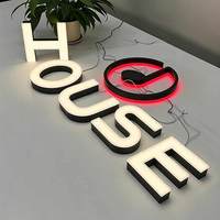 Enseigne en lettres acryliques 3D LED personnalisable, étanche, éclairée par l'avant, logo d'entreprise personnalisé, publicité, direction, magasin de détail, café