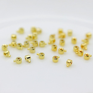 Color-preserving 18K gold-plated flat clasp round copper <b>bracelet</b> positioning buckle steel wire <b>rope</b> fishing line finishing - Product Image 2
