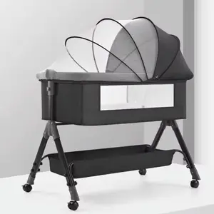 Baby Crib Foldable Travel Bed Bassinet Bedside Sleeper Playard Bed with Mattress cradle baby travel cot with changing table