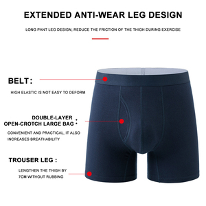 Hygieia <span class=keywords><strong>Boxer</strong></span> da <span class=keywords><strong>Uomo</strong></span> con Tasca Laterale, Comodi e Traspiranti, Anti-Sfregamento, Gamba Lunga, in <span class=keywords><strong>Cotone</strong></span> - Product Image 4