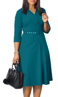Robe de travail élégante pour femme, robe de cérémonie, robe crayon midi moulante, tenue de bureau modeste, tenue décontractée