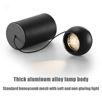 Luminaire suspendu LED moderne, montage en surface, projecteur COB, zoom réglable extensible librement pour comptoir, salle à manger, bureau, chevet