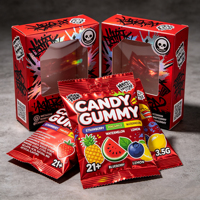 Op maat gemaakte bedrukte Mylar zakken, staande pouch verpakkingen met zip lock voor snacks, snoep, koekjes en voedselverpakkingen