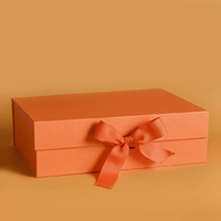 Boîte cadeau en carton en gros, boîte cadeau en papier pliable, emballage plat, boîte cadeau magnétique de luxe avec ruban pour vêtements et chaussures