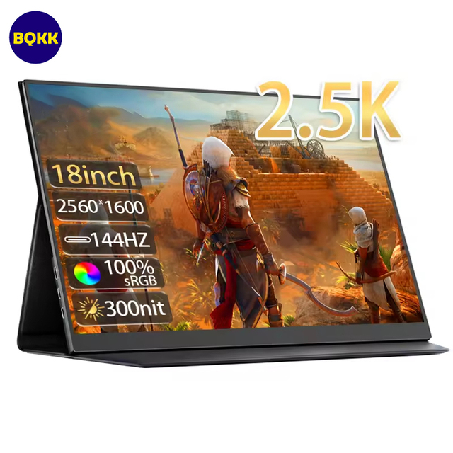 OEM ODM 18'' Monitor Portable 144hz 2.5K Travel Monitor Hd Usb-c Portable Monitor for Laptop