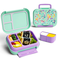 Fournitures scolaires, boîte à lunch sans BPA, ensemble personnalisé avec logo, récipient alimentaire anti-fuite, boîte à lunch bento mignonne pour enfants avec sac et bouteille d'eau