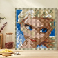 48x48 Pixel Art DIY Home Decor Mur Portrait Image Éducatif Blocs de Construction 1x1 Points Briques Construction Modèle Jouets Plastique