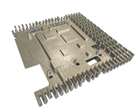 Pièces forgées en alliage d'aluminium personnalisées, usinage CNC pour base de radiateur