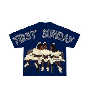 2026 Top Selling First <strong>Sunday</strong> Graphic O-Neck Formal Design Custom Men's T-Shirt 180g Knitted 100% Cotton Short Sleeve Oversized - Product Image 3