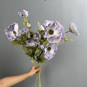 Fiori Artificiali Anemone e Papavero Stampati in 3D, Decorazione per la Casa, Fiori da Tavolo, Accessori per Composizioni Floreali Estive e Matrimoni - Product Image 3