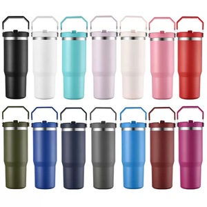 Eco Friendly 304 Stainless Steel Insulated Water Bottle with Handle Leak Proof Lid Double Wall Vacuum Flask BPA Free <b>Reusable</b> fo - Product Image 1