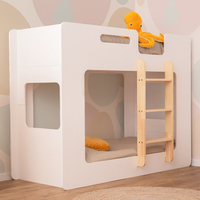 Muebles de Dormitorio Minimalistas y Ecológicos, Literas para Niños, Camas Tipo Loft para Niños, Preescolar, Montessori, Madera de Alta Calidad, OEM
